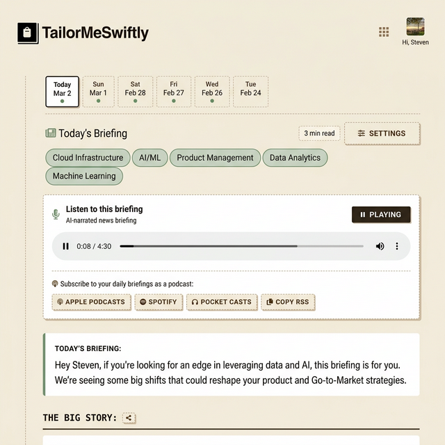Tailor My News Interface